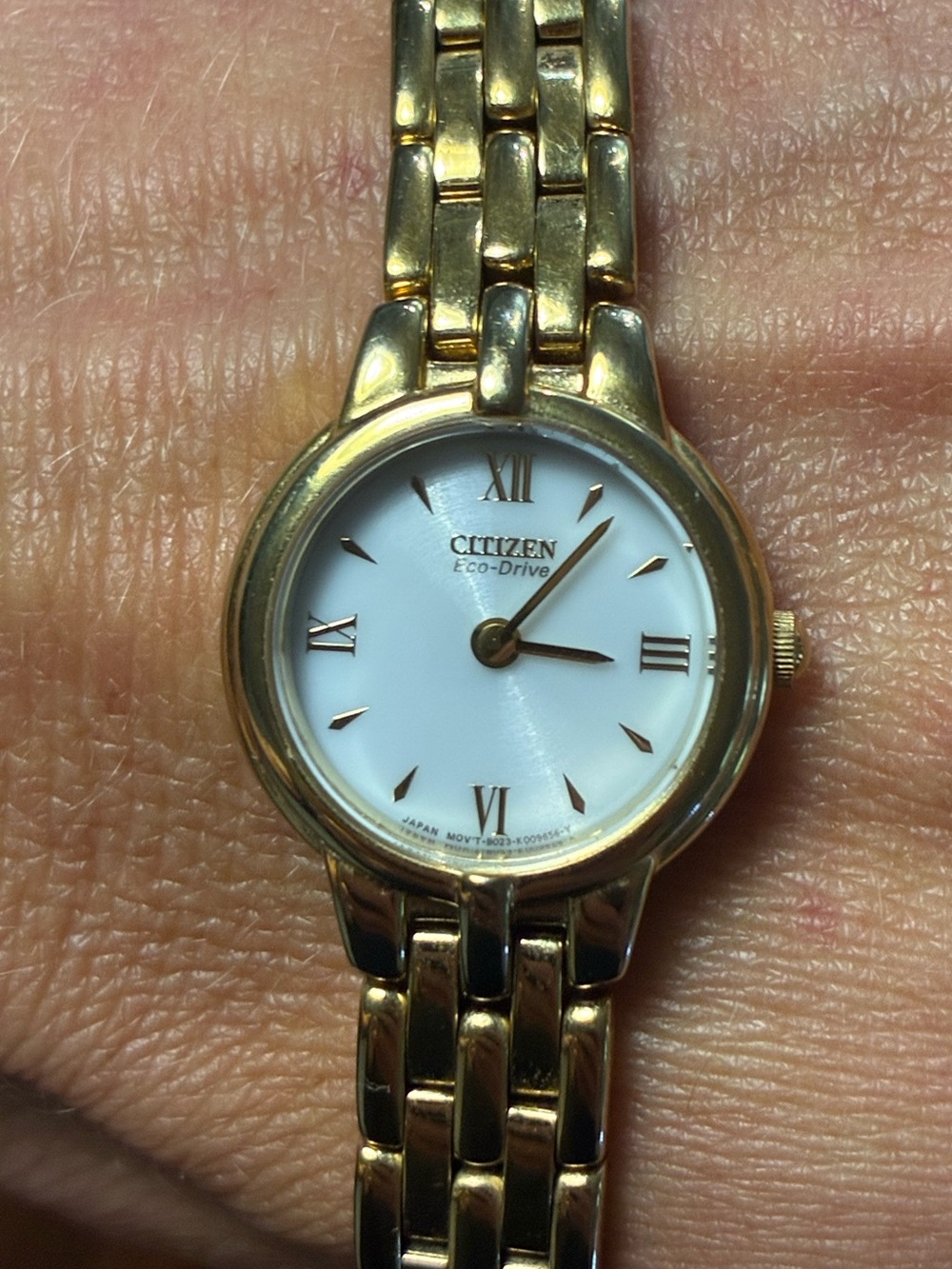 Citizen Eco-Drive Gold Tone Women’s Watch White Dial Roman Numerals